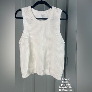 J. Crew Ivory Knit Sleeveless Top